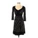 Ruby Rox Cocktail Dress: Black Graphic Dresses - Women's Size Small