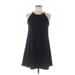 Wallflower Casual Dress - A-Line: Black Solid Dresses - Women's Size Medium