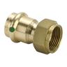 Viega Raccord à vis Sanpress 265700 28 mm x G 2000 2000 / 4, bronze ou bronze silicium, joint plat,