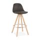 Paris Prix - Tabouret De Bar Scandinave miro 87cm Gris & Naturel