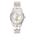 Women's Silver XULA Gold Dial Stainless Steel Quartz Watch