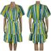 Anthropologie Dresses | Anthropologie Somerset Mini Dress Green & Blue Stripes Maize/Pail -Size Large | Color: Blue/Green | Size: L