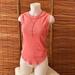 Free People Tops | Free People Women's Ribbed Crew Neck Sleeveless Tank Top Coral Pink Medium (F69) | Color: Orange/Pink | Size: M