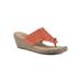 Women's Beaux Sandal by White Mountain in Orange Smooth (Size 6 M)