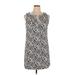New York & Company Casual Dress - Shift: Ivory Leopard Print Dresses - Women's Size X-Large