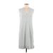 Michelle by Comune Casual Dress - Shift: Gray Solid Dresses - Women's Size Medium