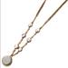J. Crew Jewelry | J.Crew Gold W/ Silver Circle Of Mirrors Necklace | Color: Gold/Silver | Size: Os