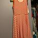 Lularoe Dresses | Nicky Dress By Lularoe (Swing Dress) | Color: Orange/White | Size: Xl