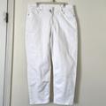American Eagle Outfitters Jeans | American Eagle Mom Jean Stretch Bright White Cropped Jeans | Color: White | Size: 16