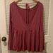American Eagle Outfitters Tops | American Eagle Soft & Sexy Maroon Long Sleeve Top | Color: Brown | Size: M