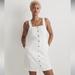 Madewell Dresses | Madewell Denim Square-Neck Sleeveless Mini Dress In Tile White Size 12 New | Color: White | Size: 12