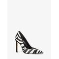 Michael Kors Amara Zebra Print Calf Hair Pump Black 7