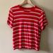 American Eagle Outfitters Tops | American Eagle Outfitters Orange Striped Tee | Color: Orange | Size: S