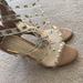 Jessica Simpson Shoes | Jessica Simpson Jiria Stiletto Studded Heels Size 5 1/2 | Color: Cream/Tan | Size: 5.5