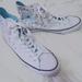 Converse Shoes | Converse Unisex Hi Top Sneakers White W/Multi | Color: Blue/White | Size: 11