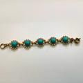 J. Crew Jewelry | J.Crew Gold Tone Rhinestone And Turquoise Bracelet | Color: Blue/Gold | Size: Os