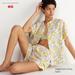 Women's Printed Short-Sleeve Pajamas | Off White | XS | UNIQLO US
