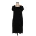 Eileen Fisher Casual Dress - Shift: Black Solid Dresses - Women's Size Small