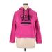 Calvin Klein Performance Pullover Hoodie: Pink Graphic Tops - Women's Size X-Large
