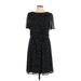 DKNY Casual Dress: Black Polka Dots Dresses - Women's Size 12