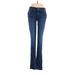 Hudson Jeans Jeans - Mid/Reg Rise Boot Cut Boot Cut: Blue Bottoms - Women's Size 28 - Sandwash