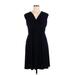 North Style Casual Dress - Mini V Neck Sleeveless: Black Solid Dresses - Women's Size 14