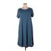 Lularoe Casual Dress - Shift: Blue Solid Dresses - Women's Size X-Large