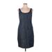 Talbots Casual Dress - Sheath: Blue Dresses - Women's Size 16