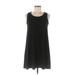 Mossimo Supply Co. Casual Dress - Shift Scoop Neck Sleeveless: Black Print Dresses - Women's Size Medium