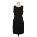 J.Crew Factory Store Casual Dress - Shift: Black Solid Dresses - Women's Size 6 Petite