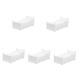 Vaguelly 5pcs Mini Doll House Bed Furniture Mini House Bed Doll Bed Model Doll Mini Bed Mini Bed Model Doll House Bed Toy Dollhouse Bed Pretend Toy Tiny Bed White Miniature Wooden Ob11