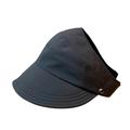 MCZY Sun hats for women uk Mask Hanging Ponytail Cap Korean Women Empty Top Sun Hat Solid Color Female Summer Visor.-Black-Adjustable