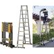 Lightweight Telescoping Ladder, for Garage Attic Roof Other Minor Repairs Ladder Aluminum Extension Ladder Load 330Lb Stepladder (Color : Black, Size : 5.4+5.4m) surprise gift