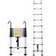MCZY Aluminum Telescoping Ladder, for Industrial Household Daily Emergency Use Ladders With Detachable Hook Extension Ladder Stepladder (Color : Silver, Size : 1.5m) surprise gift