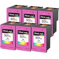 NineLeaf 301XL High Yield Ink Cartridges Replacemement for HP 301 301XL Compatible with HP Deskjet 2540 1510 3055A 1000 1050A 2542 1514 Envy 4500 5530 5532 4502 Officejet 2620 4630 4634,6 Tri-Colour