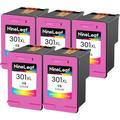 NineLeaf 301XL High Yield Ink Cartridges Replacemement for HP 301 301XL Compatible with HP Deskjet 2540 1510 3055A 1000 1050A 2542 1514 Envy 4500 5530 5532 4502 Officejet 2620 4630 4634,5 Tri-Colour