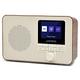 LEMEGA DR3 DAB Radio with Bluetooth,Mains and Battery Powered Portable Kitchen DAB Radios,Dual Alarm Clock,TFT Colour Display - Walnut