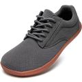 Oltyutc Barefoot Shoes Mens Running Shoes Wide Toe Box Trail Walking Minimalist Breathable Sport Outdoor Shoes Grey Mens Size 11 UK(Label Size:46)