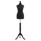 H & H Traders Black Female Tailors Mannequin Display Bust Dummy FOR Dressmakers Fashion Students With A Black Wood Tripod Base (42/44, UK 16)