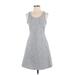 Tek Gear Casual Dress - A-Line Scoop Neck Sleeveless: Gray Marled Dresses - Women's Size Small