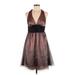 Adrianna Papell Casual Dress - Party: Brown Tortoise Dresses - Women's Size 6