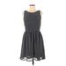 Gap Outlet Casual Dress - Mini Scoop Neck Sleeveless: Gray Dresses - Women's Size 6