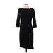 Halston Heritage Casual Dress - Sheath: Black Solid Dresses - Women's Size 4