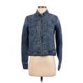 DKNY Jeans Denim Jacket: Short Blue Print Jackets & Outerwear - Women's Size Small