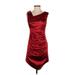 Dress by Jax Cocktail Dress - Sheath: Burgundy Dresses - Women's Size 4