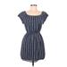 Universal Thread Casual Dress - Mini: Blue Stripes Dresses - Women's Size Medium