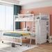 Wooden Twin Over Full Bunk Bed With Six Drawers And Flexible Shelves,Bottom Bed With Wheels