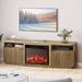 BELLEZE Sophia 68" TV Stand with 23" Electric Fireplace Heater
