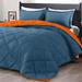 Queen Comforter Set for All Seasons -3 Pieces Soft Bedding Sets - 1 Comforter (88"x92") and 2 Pillow Shams(20"x26") , AB Design