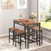 Bar table set 5PC Dinging table set with high stools,structural strengthening,industrial style,43.31'' L x 23.62'' W x 35.43'' H